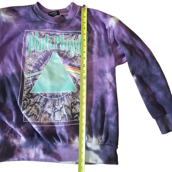 Pink Floyd Tie Dye Graphic Sweatshirt Medium Purple Grunge Indie Lounge Comfy - Picture 3 of 6